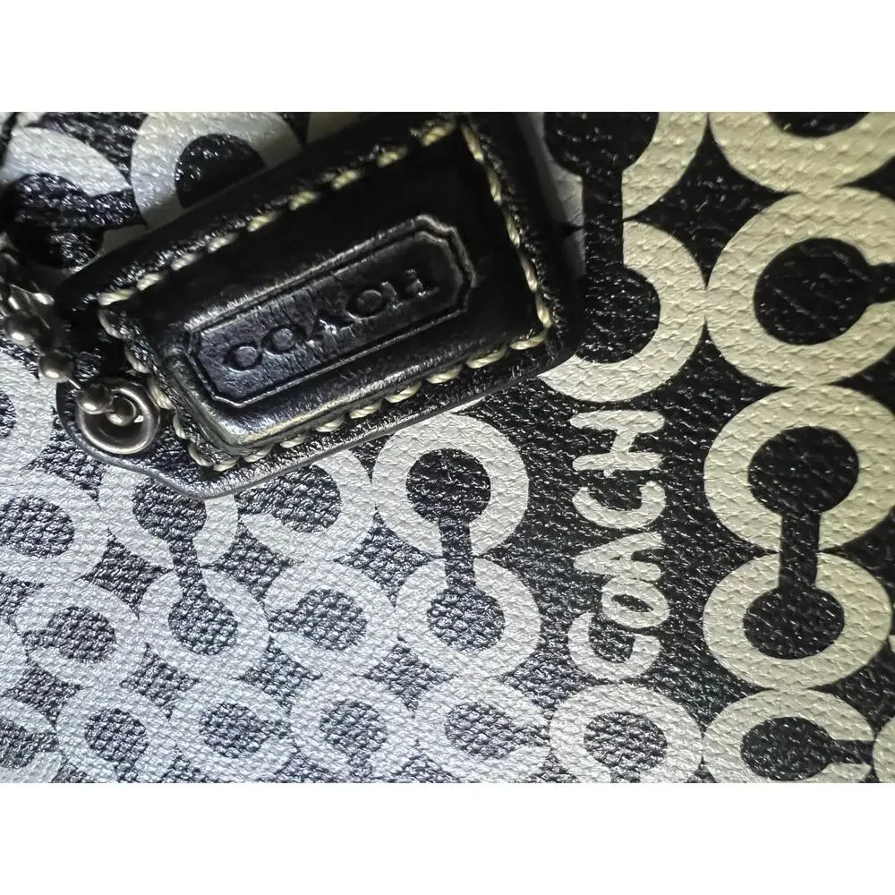 COACH Black & White Wristlet